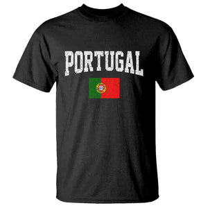 Vintage Portugal Flag Portuguese Pride Throwback Design T Shirt