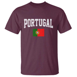 Vintage Portugal Flag Portuguese Pride Throwback Design T Shirt