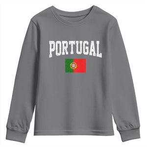 Vintage Portugal Flag Portuguese Pride Throwback Design Youth Sweatshirt