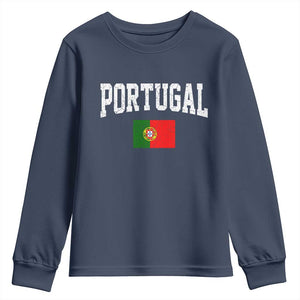 Vintage Portugal Flag Portuguese Pride Throwback Design Youth Sweatshirt