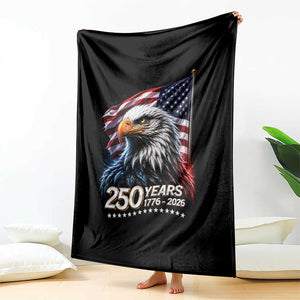 250 Years USA 250th Anniversary Throw Blanket Patriotic Eagle 4th of July TS11 Print Your Wear