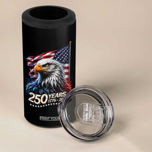 250 Years USA 250th Anniversary 4 in 1 Can Cooler Tumbler Patriotic Eagle 4th of July