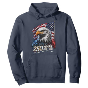 250 Years USA 250th Anniversary Hoodie Patriotic Eagle 4th of July TS11 Navy Print Your Wear
