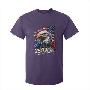 250 Years USA 250th Anniversary T Shirt For Kid Patriotic Eagle 4th of July TS11 Purple Print Your Wear