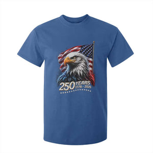 250 Years USA 250th Anniversary T Shirt For Kid Patriotic Eagle 4th of July TS11 Royal Blue Print Your Wear