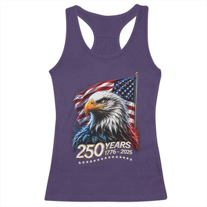 250 Years USA 250th Anniversary Racerback Tank Top Patriotic Eagle 4th of July TS11 Purple Print Your Wear