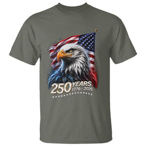 250 Years USA 250th Anniversary T Shirt Patriotic Eagle 4th of July TS11 Military Green Print Your Wear