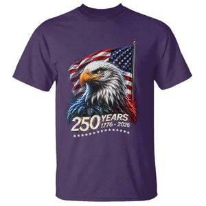 250 Years USA 250th Anniversary T Shirt Patriotic Eagle 4th of July TS11 Purple Print Your Wear