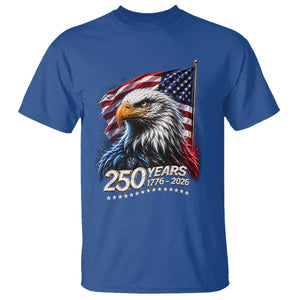 250 Years USA 250th Anniversary T Shirt Patriotic Eagle 4th of July TS11 Royal Blue Print Your Wear