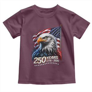 250 Years USA 250th Anniversary Toddler T Shirt Patriotic Eagle 4th of July