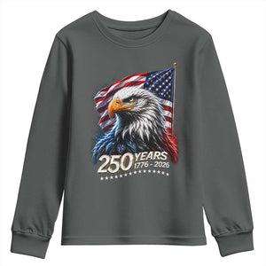 250 Years USA 250th Anniversary Youth Sweatshirt Patriotic Eagle 4th of July