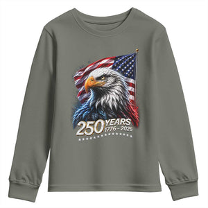 250 Years USA 250th Anniversary Youth Sweatshirt Patriotic Eagle 4th of July
