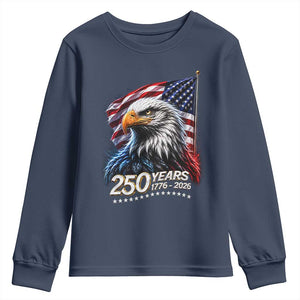 250 Years USA 250th Anniversary Youth Sweatshirt Patriotic Eagle 4th of July