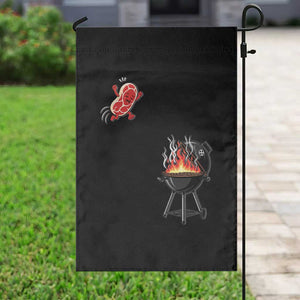 Funny BBQ Steak Meme Cute Meat Jumping Into Grill Garden Flag TS11 Print Your Wear
