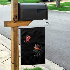 Funny BBQ Steak Meme Cute Meat Jumping Into Grill Garden Flag TS11 Print Your Wear
