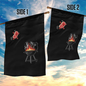 Funny BBQ Steak Meme Cute Meat Jumping Into Grill Garden Flag TS11 Print Your Wear