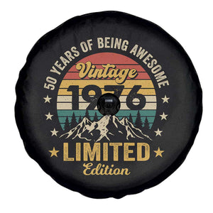 50th Birthday Spare Tire Cover Vintage 1976 Limited Edition Retro 50 Years Of Being Awesome Mountain TS11 Print Your Wear