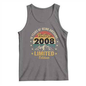 18th Birthday Tank Top Vintage 2008 Limited Edition Retro 18 Years Of Being Awesome Mountain