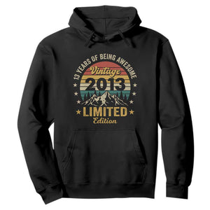 13th Birthday Hoodie Vintage 2013 Limited Edition Retro 13 Years Of Being Awesome Mountain