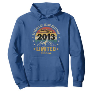 13th Birthday Hoodie Vintage 2013 Limited Edition Retro 13 Years Of Being Awesome Mountain