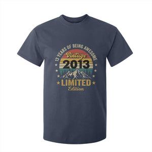 13th Birthday T Shirt For Kid Vintage 2013 Limited Edition Retro 13 Years Of Being Awesome Mountain