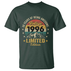 30th Birthday T Shirt Vintage 1996 Limited Edition Retro 30 Years Of Being Awesome Mountain