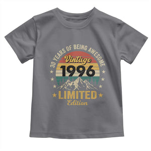 30th Birthday Toddler T Shirt Vintage 1996 Limited Edition Retro 30 Years Of Being Awesome Mountain