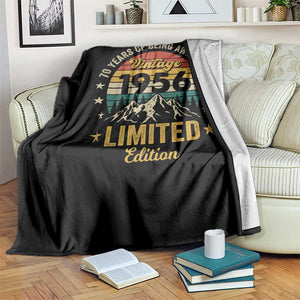 70th Birthday Throw Blanket Vintage 1956 Limited Edition Retro 70 Years Of Being Awesome Mountain TS11 Print Your Wear
