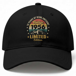 70th Birthday Baseball Cap Vintage 1956 Limited Edition Retro 70 Years Of Being Awesome Mountain