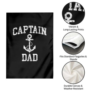 Captain Dad Garden Flag Boat Pontoon Father Fishing Sailor TS11 Print Your Wear