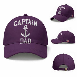 Captain Dad Baseball Cap Boat Pontoon Father Fishing Sailor