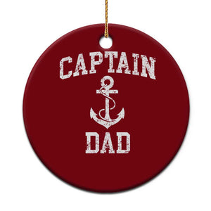 Captain Dad Ceramic Ornament Boat Pontoon Father Fishing Sailor TS11 1pc Red Print Your Wear