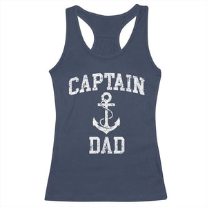 Captain Dad Racerback Tank Top Boat Pontoon Father Fishing Sailor TS11 Navy Print Your Wear