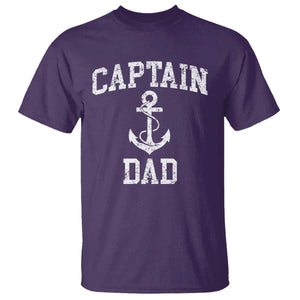 Captain Dad T Shirt Boat Pontoon Father Fishing Sailor TS11 Purple Print Your Wear