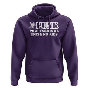 Funny Uncle Hoodie Professional Uncle No Kids Rock Hand Sign TS11 Purple Print Your Wear