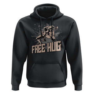Funny Wrestling Hoodie Free Hug Vintage Wrestler TS11 Black Print Your Wear