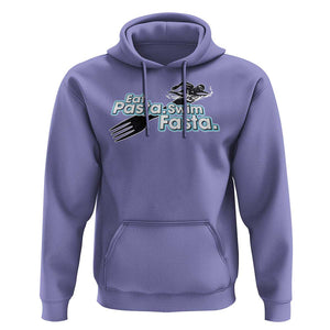 Funny Swimmer Hoodie Eat Pasta Swim Fasta Fork Swimming TS11 Violet Print Your Wear