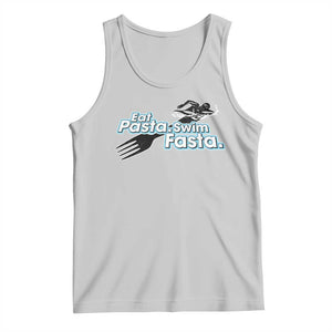 Funny Swimmer Tank Top Eat Pasta Swim Fasta Fork Swimming TS11 Ash Print Your Wear
