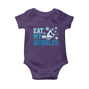 Funny Swimming Baby Onesie Eat My Bubbles Swim Sarcastic TS11 Purple Print Your Wear