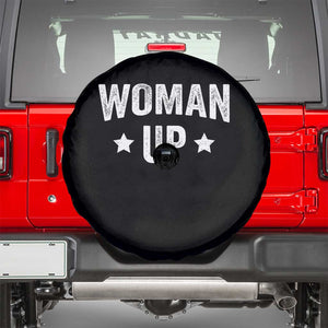 Woman Up Spare Tire Cover Fitness Gym Workout Feminist TS11 Black Print Your Wear