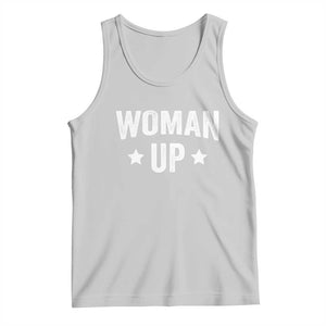 Woman Up Tank Top Fitness Gym Workout Feminist TS11 Ash Print Your Wear