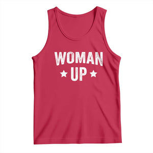 Woman Up Tank Top Fitness Gym Workout Feminist TS11 Red Print Your Wear