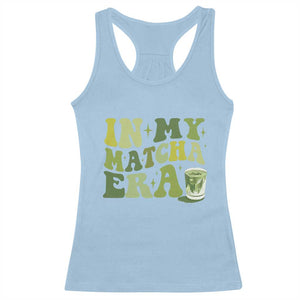 In My Matcha Era Racerback Tank Top Matcha Latte Lover TS11 Light Blue Print Your Wear