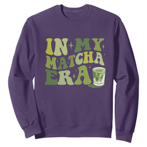 In My Matcha Era Sweatshirt Matcha Latte Lover TS11 Purple Print Your Wear