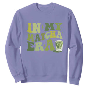 In My Matcha Era Sweatshirt Matcha Latte Lover TS11 Violet Print Your Wear
