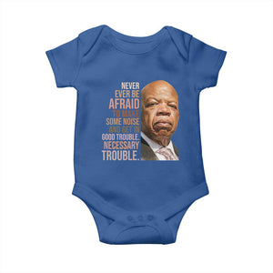 John Lewis Baby Onesie Never Ever Be Afraid To Make Some Noise And Get In Good Trouble Necessary Trouble TS11 Royal Blue Print Your Wear