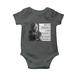 John Lewis Baby Onesie Get In Good Necessary Trouble Social Justice TS11 Dark Heather Print Your Wear