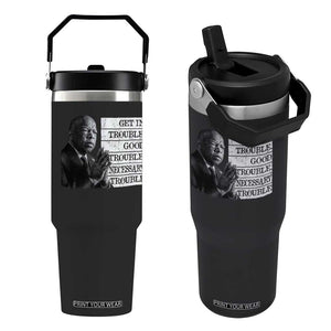 John Lewis Flip Straw Tumbler Get In Good Necessary Trouble Social Justice TS11 One Size: 30 oz Black Print Your Wear