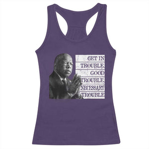John Lewis Racerback Tank Top Get In Good Necessary Trouble Social Justice TS11 Purple Print Your Wear