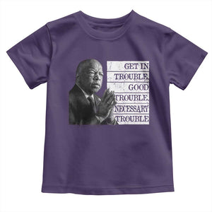 John Lewis Toddler T Shirt Get In Good Necessary Trouble Social Justice TS11 Purple Print Your Wear